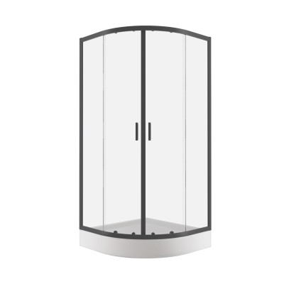ROUND 2.0 BLACK Kabina prysznicowa 80X80 MOBI