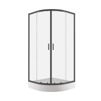ROUND 2.0 BLACK Kabina prysznicowa 90X90 MOBI