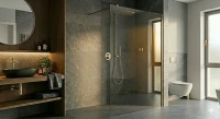 WALK-IN SPACE 10MM NICKEL BRUSHED Ścianka 120X200