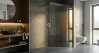 WALK-IN SPACE 10MM COPPER BRUSHED Ścianka 110X200