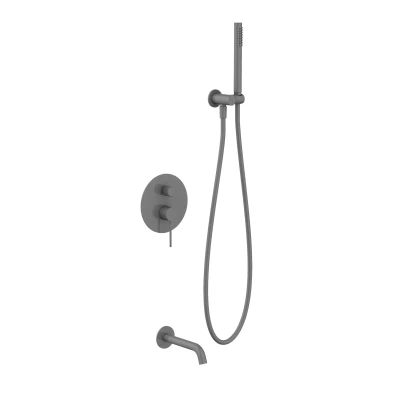 NORTHERN GUNMETAL BRUSHED Wannowy zestaw podtynkowy MOBI 
