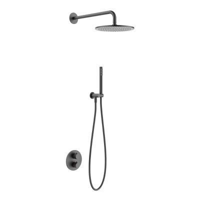 NORTHERN GUNMETAL BRUSHED Termostatyczny natryskowy zestaw podtynkowy MOBI