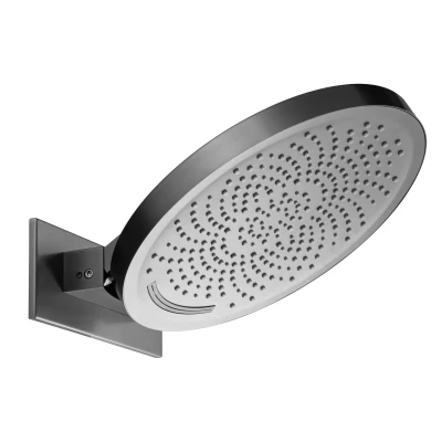 GLOW GUNMETAL BRUSHED Dwufunkcyjna deszczownica ścienna MOBI
