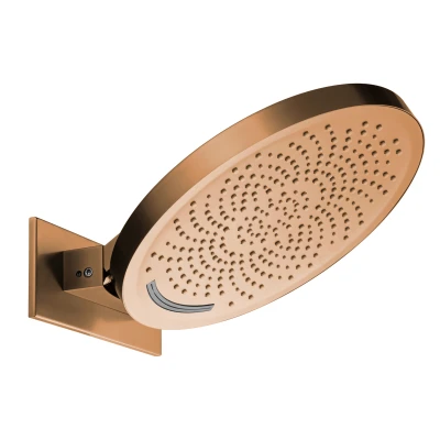 GLOW COPPER BRUSHED Dwufunkcyjna deszczownica ścienna MOBI