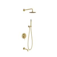 NORTHERN GOLD BRUSHED Natryskowy zestaw podtynkowy z wylewką MOBI