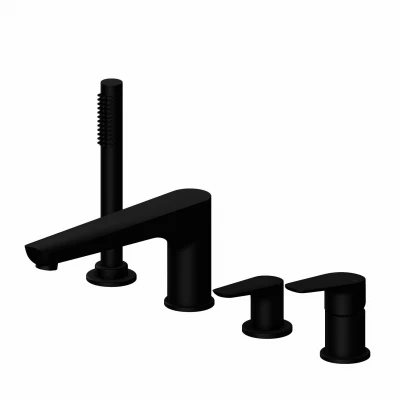 NATURE BLACK MATT Bateria wannowa 4-otworowa MOBI