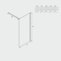 WALK-IN BLACK Ścianka 80X200 - zdjęcie 5