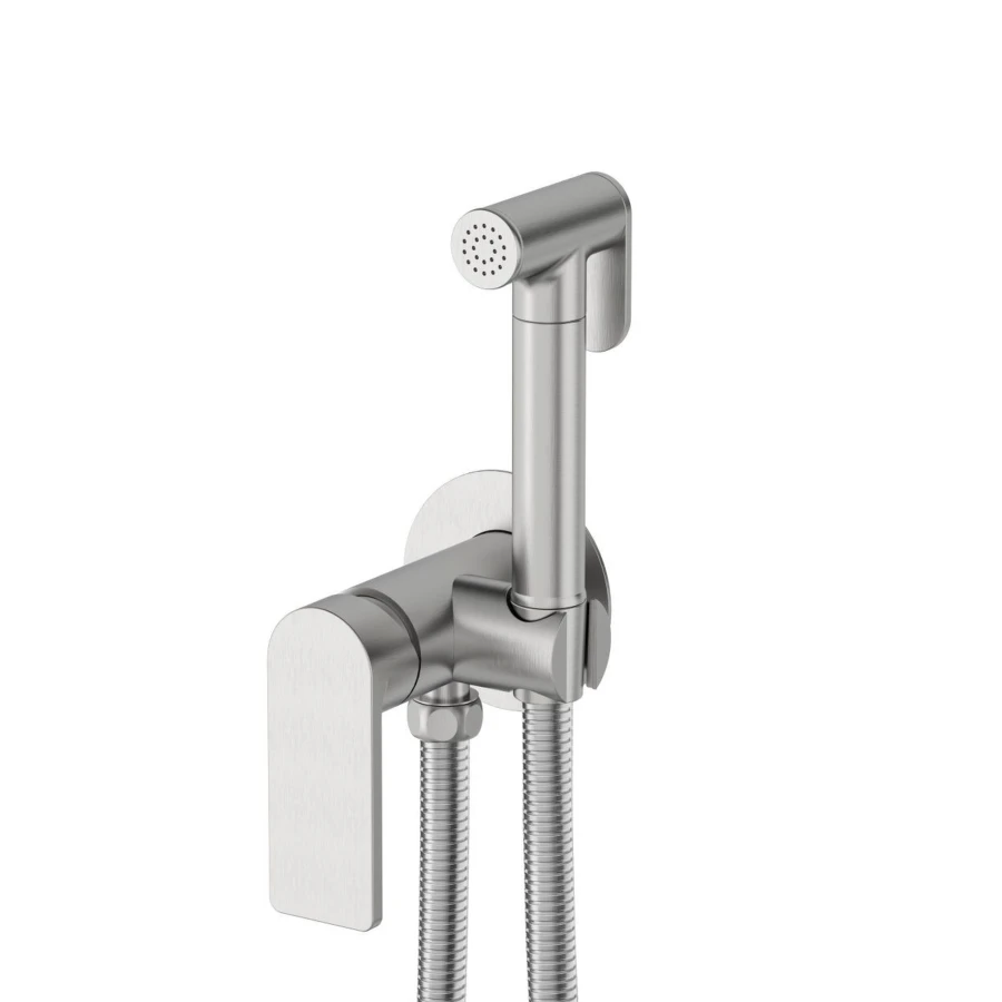HORIZON NICKEL BRUSHED Bateria bidetowa podtynkowa MOBI - zdjęcie 1
