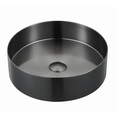 STEEL GUNMETAL BRUSHED Umywalka stalowa 38x11 MOBI