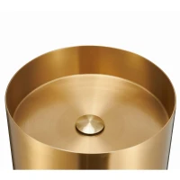 STEEL GOLD BRUSHED Umywalka stalowa wolnostojąca 38x83MOBI - zdjęcie 4