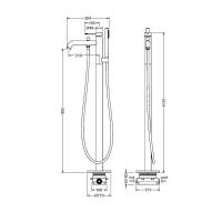 NORTHERN GOLD BRUSHED Bateria wannowa wolnostojąca MOBI - zdjęcie 6