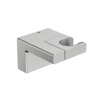 CUBE NICKEL BRUSHED Przyłącze kątowe z uchwytem na słuchawkę MOBI 