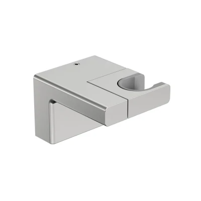 CUBE NICKEL BRUSHED Przyłącze kątowe z uchwytem na słuchawkę MOBI 