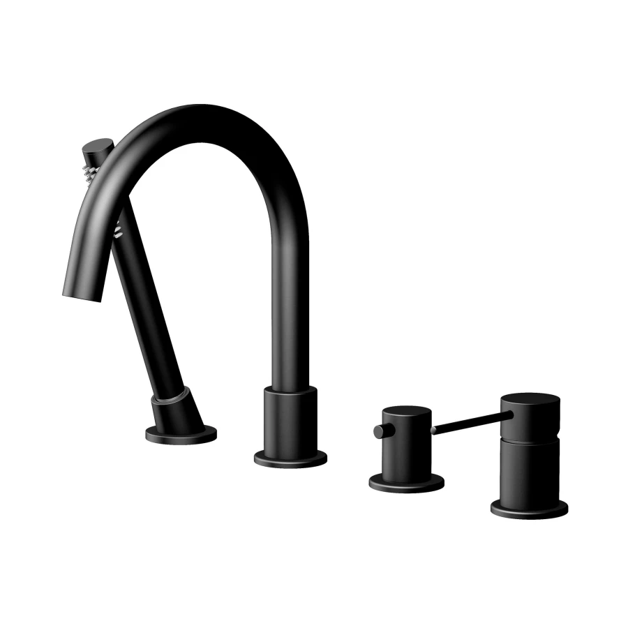 NORTHERN BLACK MATT Bateria wannowa 4-otworowa MOBI - zdjęcie 1