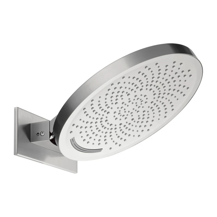 GLOW NICKEL BRUSHED Dwufunkcyjna deszczownica ścienna MOBI - zdjęcie 1