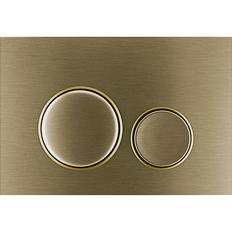 MOBITECH PRZYCISK CIRCLE GOLD BRUSHED - zdjęcie 1