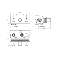 HORIZON COPPER BRUSHED Czterofunkcyjna termostatyczna bateria podtynkowa MOBI - zdjęcie 2