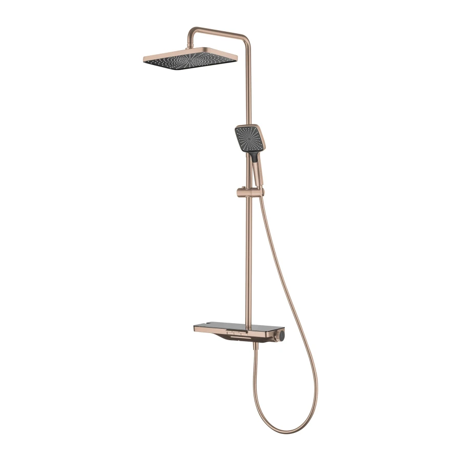SWITCH SYSTEM COPPER BRUSHED Kolumna natryskowa z wylewką MOBI - zdjęcie 1