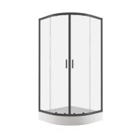 ROUND 2.0 BLACK Kabina prysznicowa 80X80 MOBI