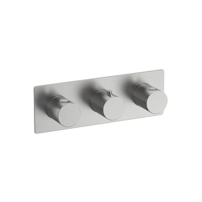 HORIZON NICKEL BRUSHED Czterofunkcyjna termostatyczna bateria podtynkowa MOBI