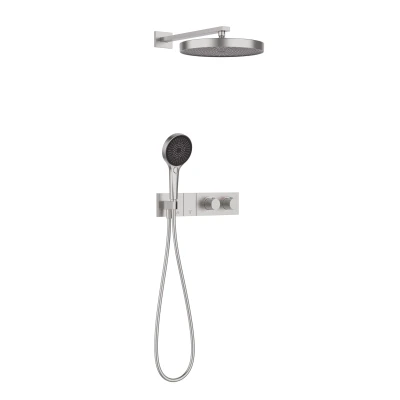 SWITCH SYSTEM NICKEL BRUSHED Natryskowy zestaw podtynkowy  MOBI