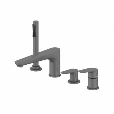 NATURE GUNMETAL BRUSHED Bateria wannowa 4-otworowa MOBI
