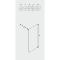 WALK-IN CHROM Ścianka 80X200 - zdjęcie 6