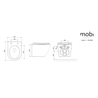 LEGEND Miska Ceramiczna z deską MOBI - zdjęcie 5