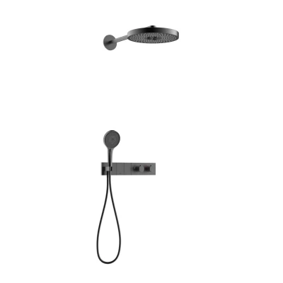 SWITCH SYSTEM PRO BLACK MATT Natryskowy zestaw podtynkowy MOBI