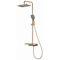 SWITCH SYSTEM GOLD BRUSHED Kolumna natryskowa z wylewką MOBI