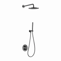 NORTHERN GUNMETAL BRUSHED Termostatyczny natryskowy zestaw podtynkowy MOBI